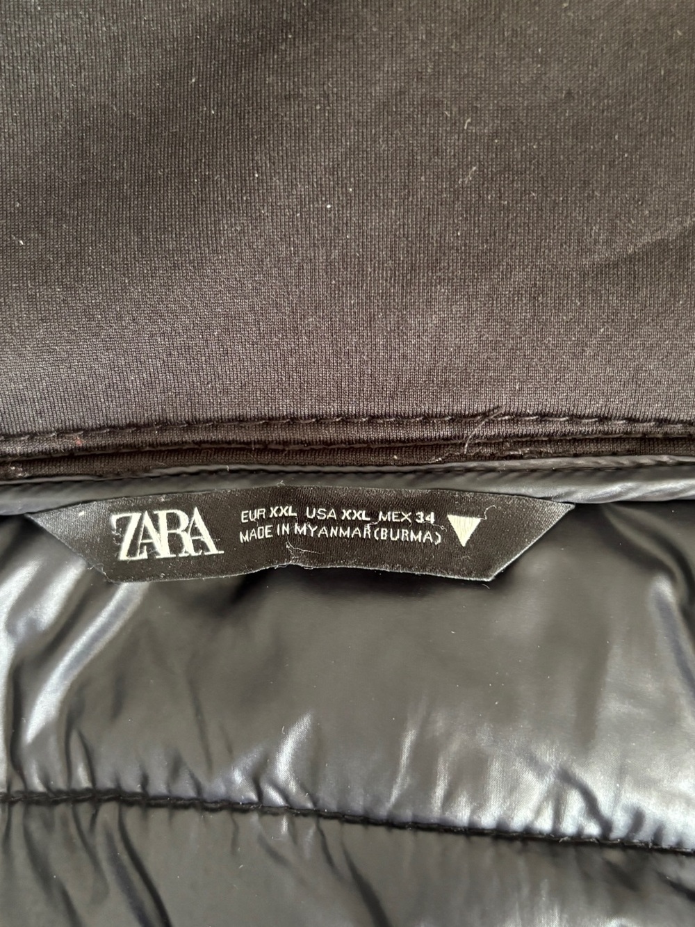 Zara Black Hooded Puffer Jacket - Picture 3 of 5